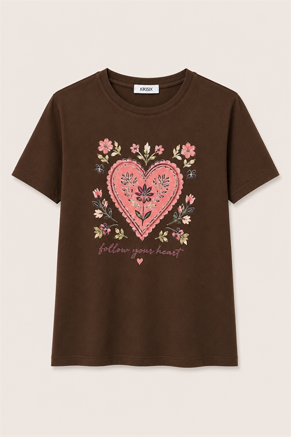 T-SHIRT CON STAMPA HEART