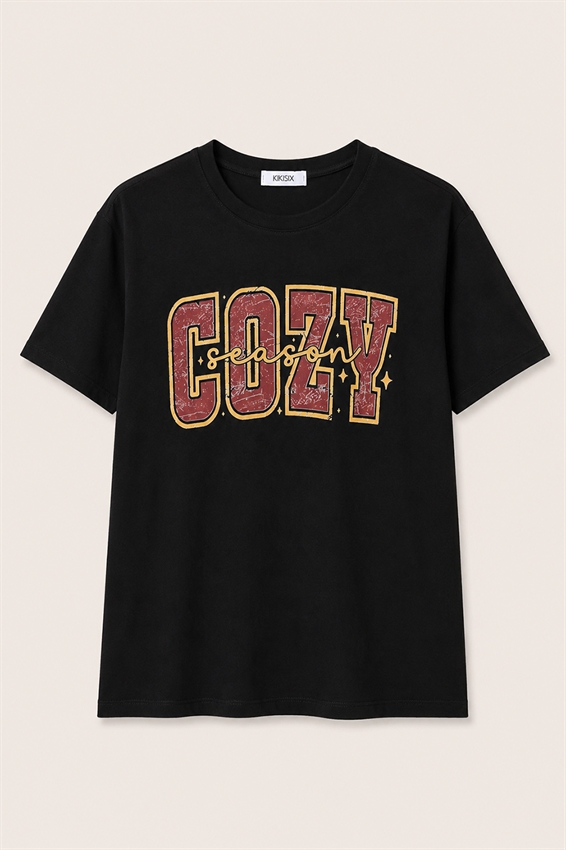 T-SHIRT CON STAMPA COZY