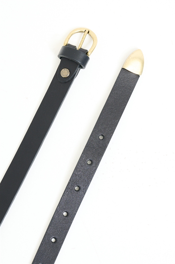CINTURA BASIC CON FIBBIA ORO