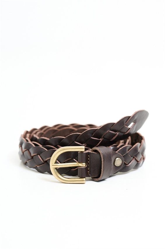 CINTURA IN PELLE INTRECCIATA