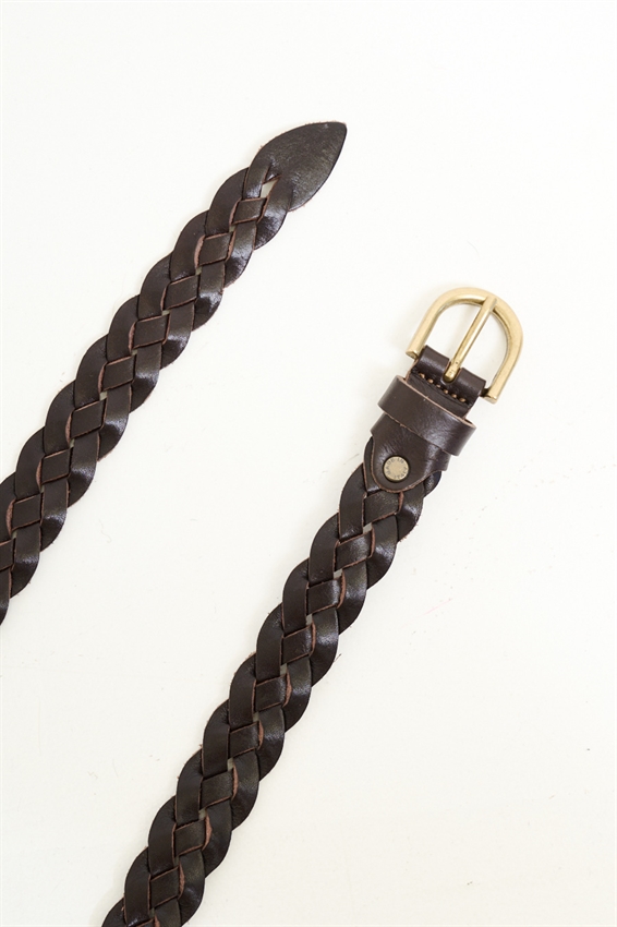 CINTURA IN PELLE INTRECCIATA