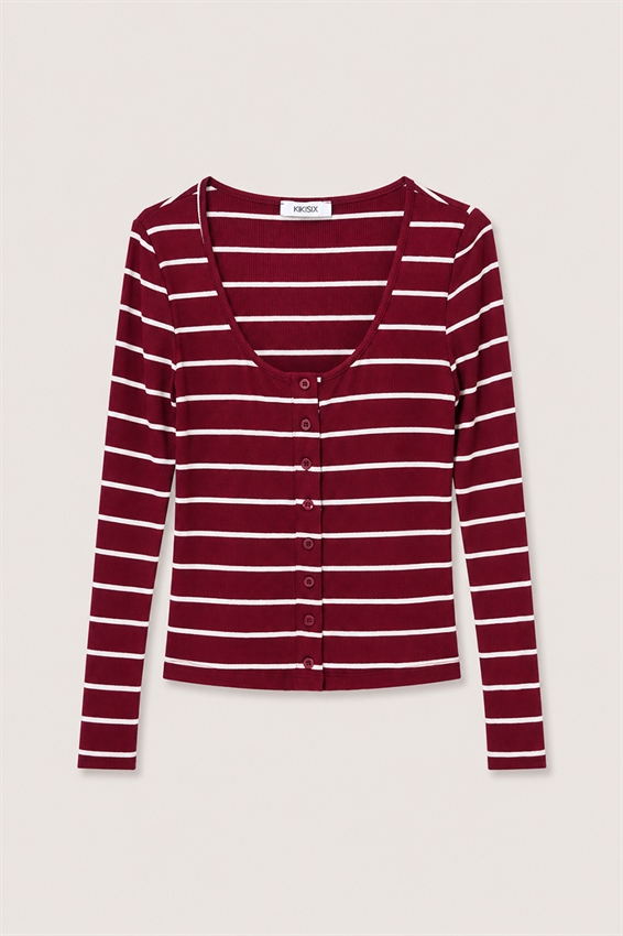 CARDIGAN RIGATO A COSTE