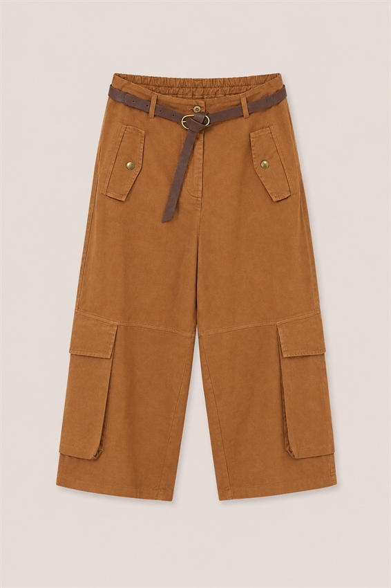 PANTALONE CARGO CROP + CINTURA