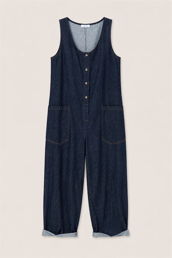 TUTA IN DENIM SMANICATA