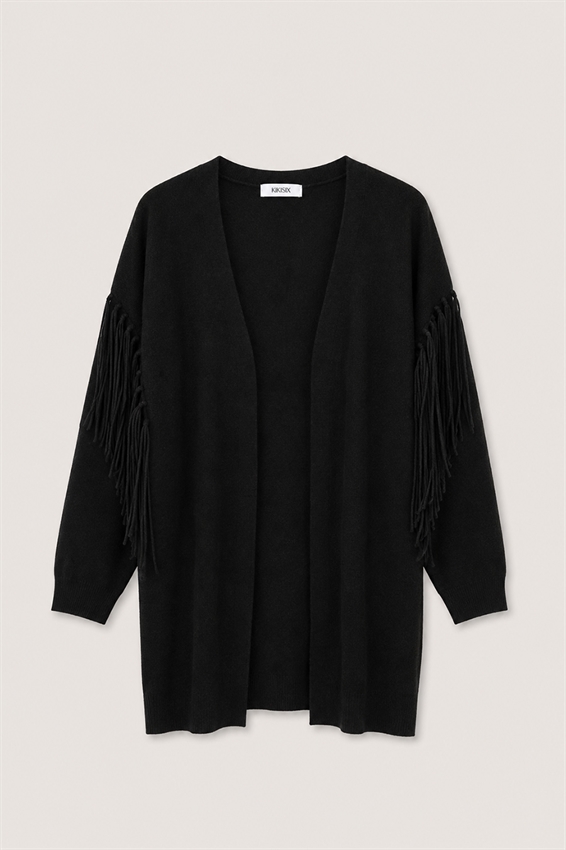 CARDIGAN APERTO CON FRANGE