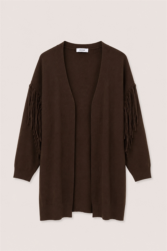 CARDIGAN APERTO CON FRANGE