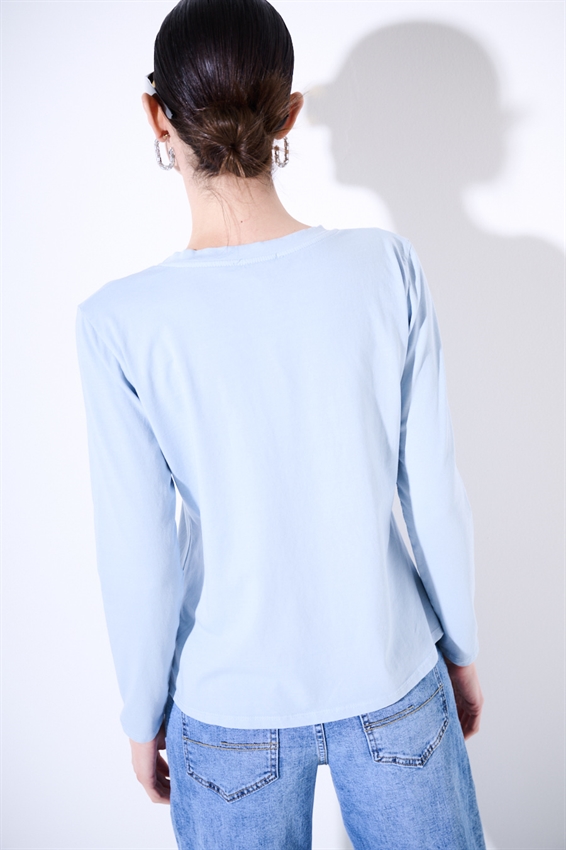 T-SHIRT COTONE REGULAR FIT BLU