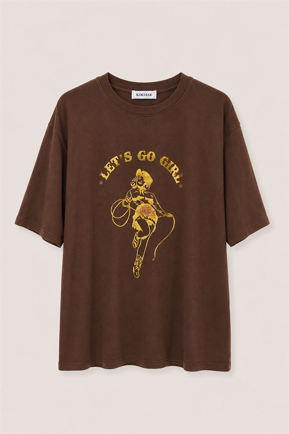 T-SHIRT CON STAMPA LET S GO GIRL