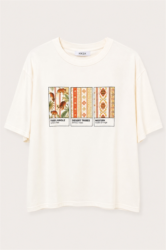 T-SHIRT CON STAMPA RIQUADRI