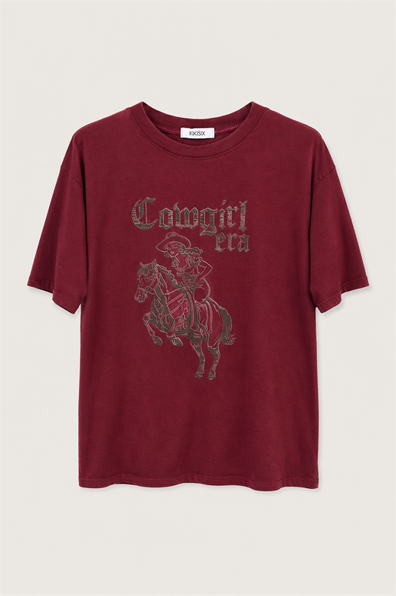 T-SHIRT CON STAMPA COWGIRL ERA