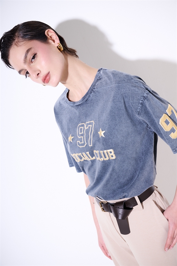 T-SHIRT STAMPA 97 SOCIAL CLUB GRIGIO