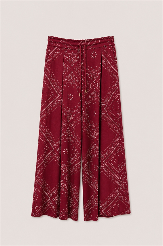 PANTALONE FELPA A BANDANA CON PINCES