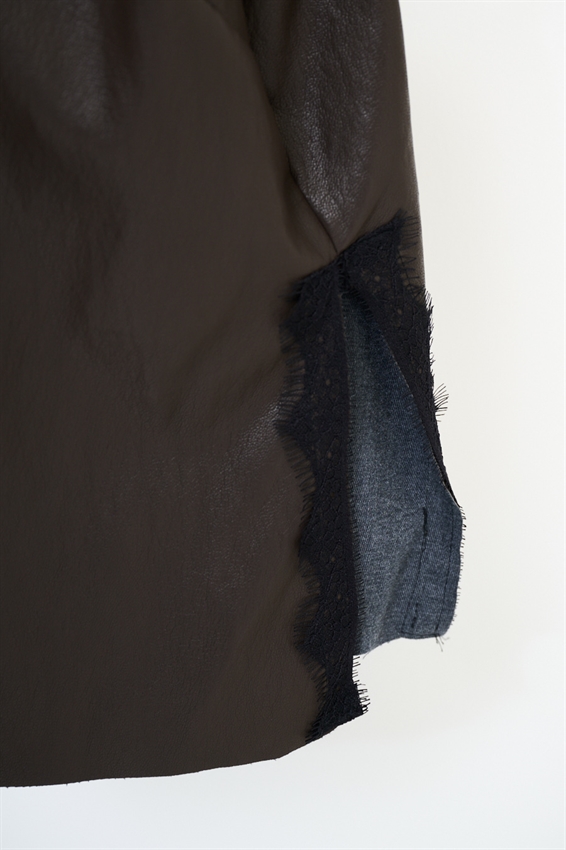 TOP ECOPELLE CON SCOLLO A V E PIZZO