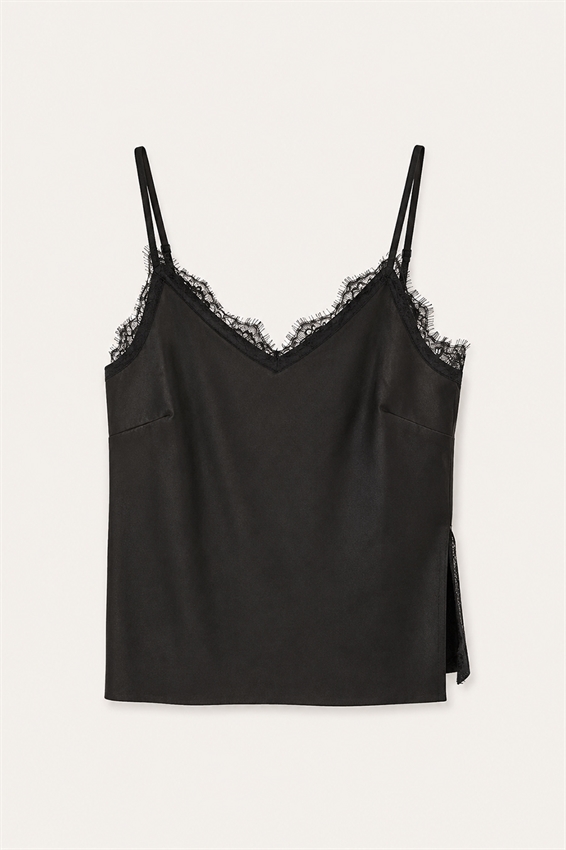 TOP ECOPELLE CON SCOLLO A V E PIZZO