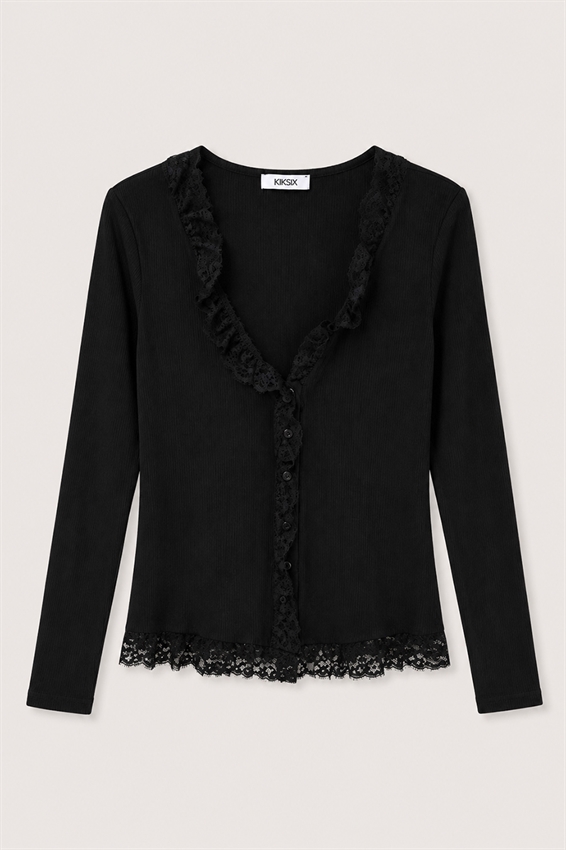 CARDIGAN A COSTE CON PIZZO