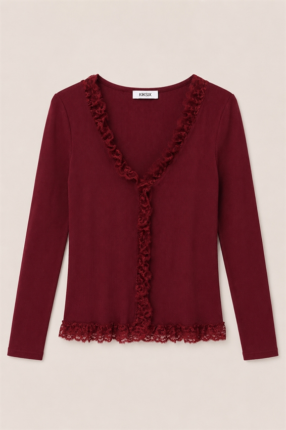 CARDIGAN A COSTE CON PIZZO