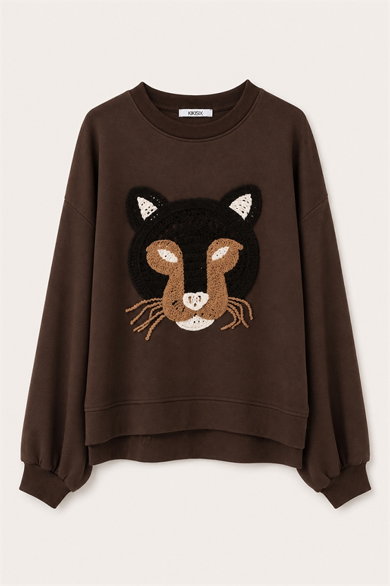 FELPA CON TIGRE MACRAME