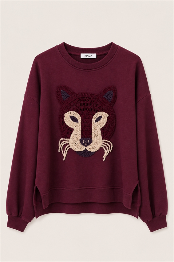FELPA CON TIGRE MACRAME