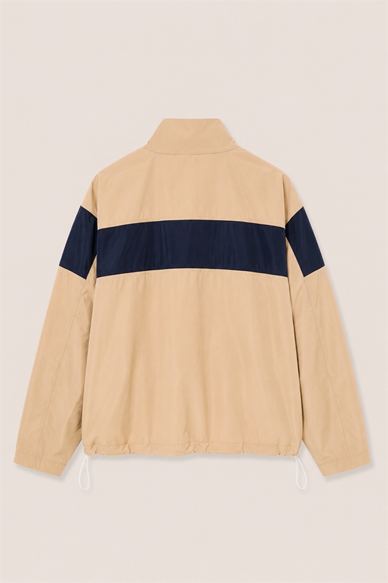 GIUBBOTTO CON ZIP E COULISSE BICOLOR