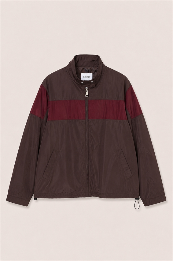 GIUBBOTTO CON ZIP E COULISSE BICOLOR