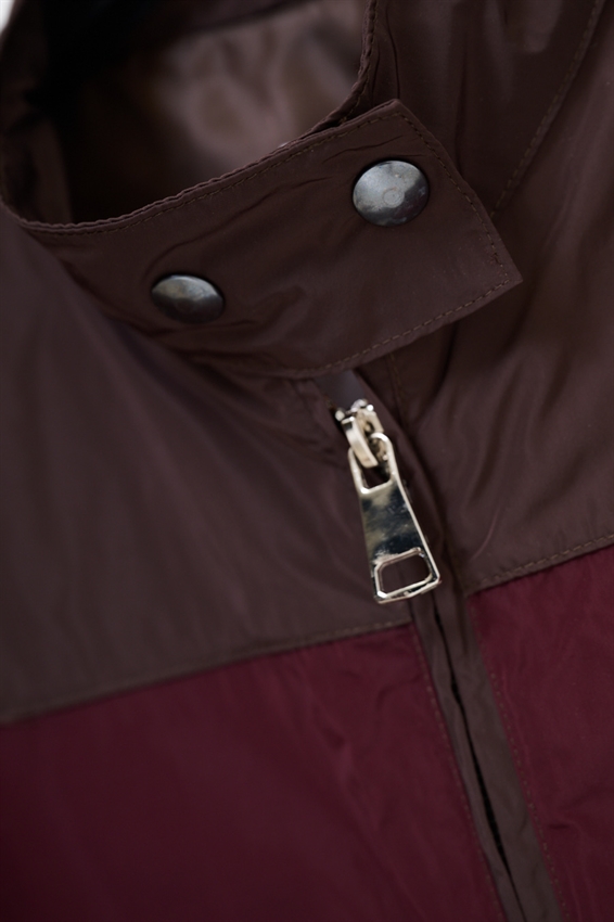 GIUBBOTTO CON ZIP E COULISSE BICOLOR