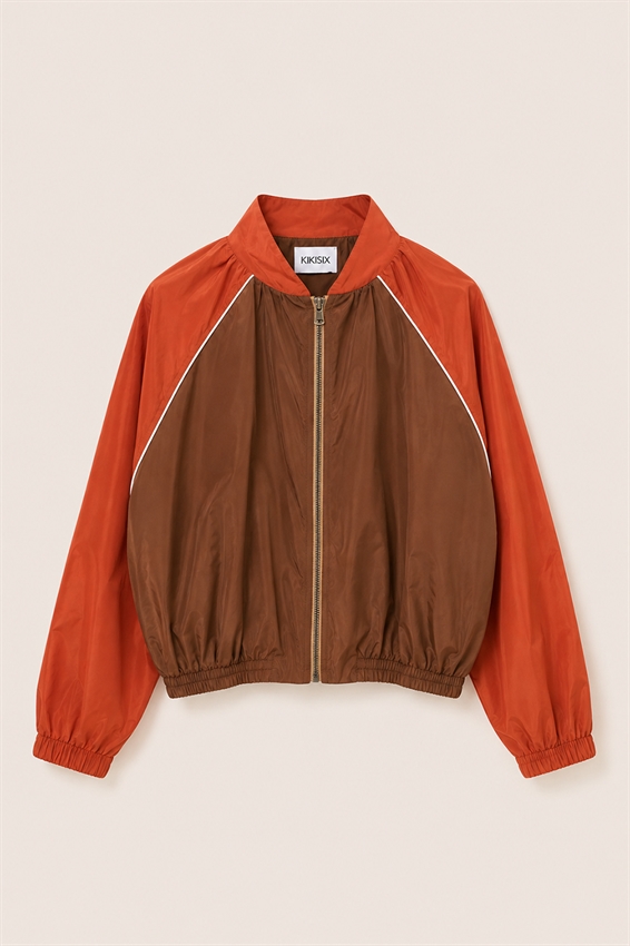 BOMBER MANICHE RAGLAN CON PIPING