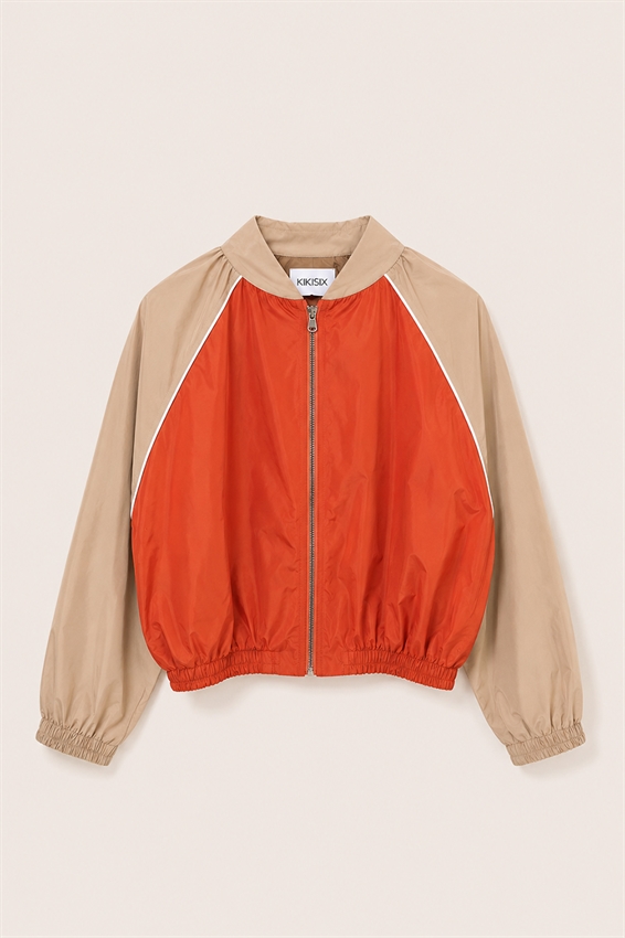 BOMBER MANICHE RAGLAN CON PIPING