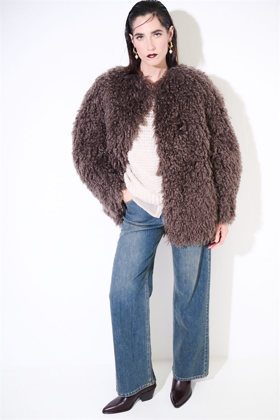 JEANS WIDE LEG COMFORT VITA MEDIA SABBIATO