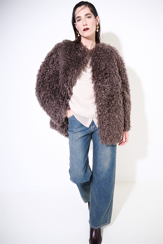JEANS WIDE LEG COMFORT VITA MEDIA SABBIATO