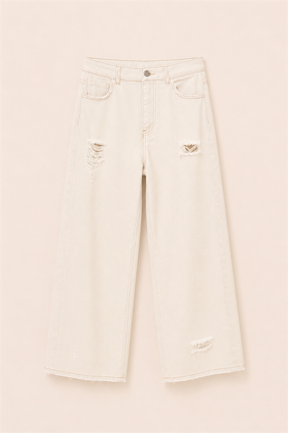 PANTALONE BULL DRITTO CON ROTTURE E IMPUNTURE