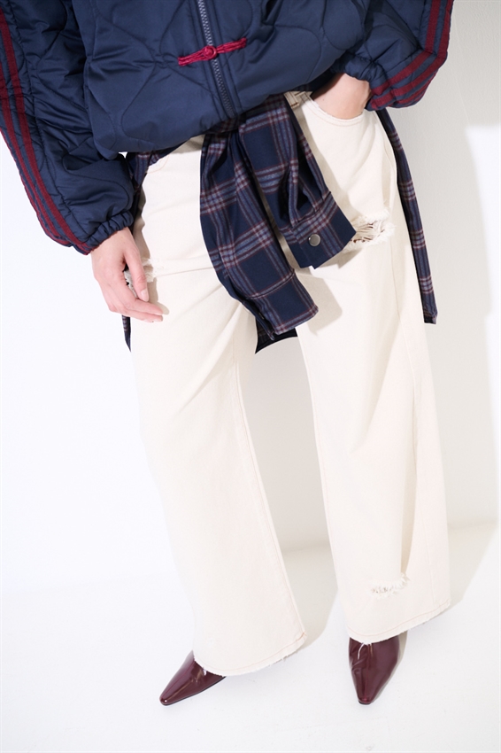 PANTALONE BULL DRITTO CON ROTTURE E IMPUNTURE