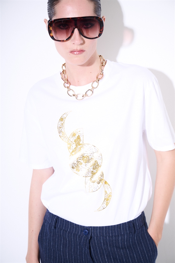 T-SHIRT REGULAR CON STAMPA LUNA