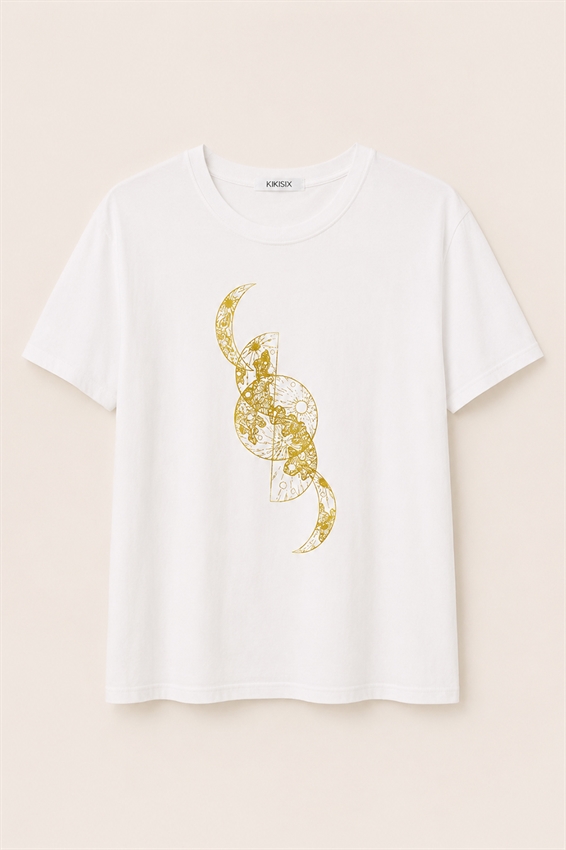 T-SHIRT REGULAR CON STAMPA LUNA