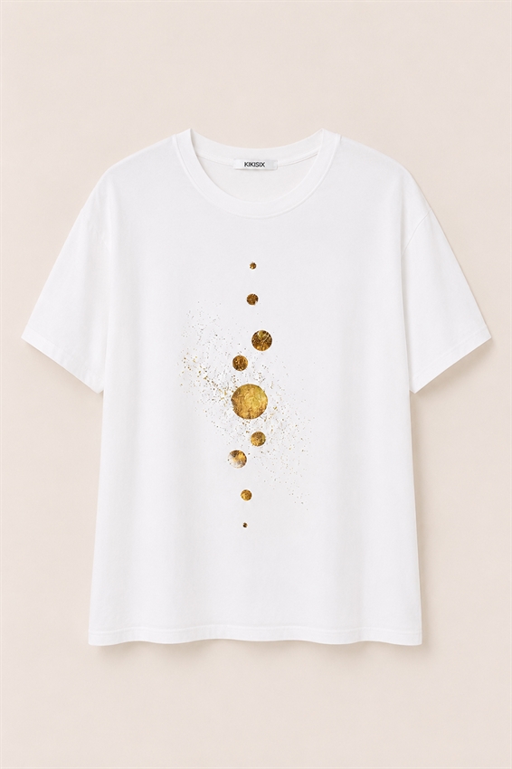 T-SHIRT REGULAR CON STAMPA PIANETI