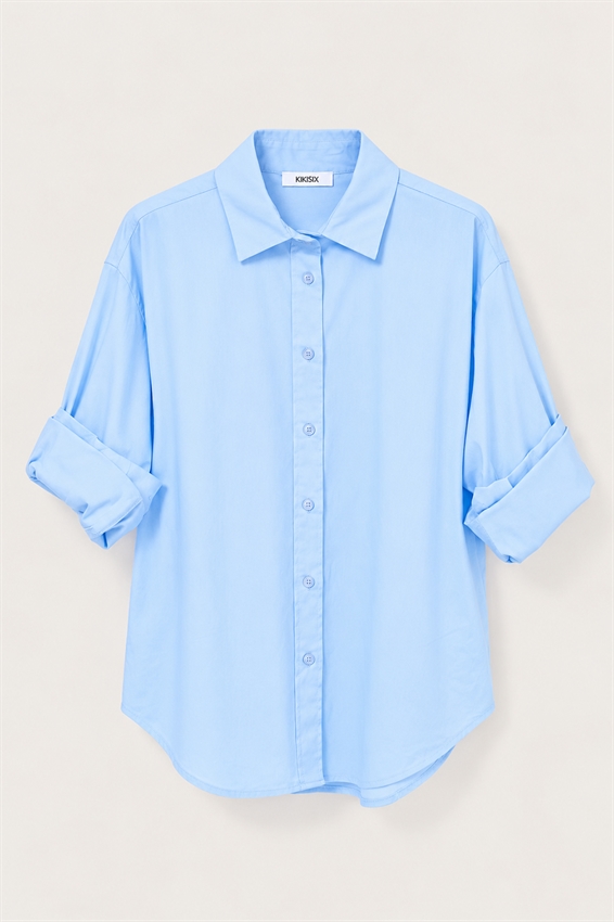 CAMICIA OVERSIZE POPELINE