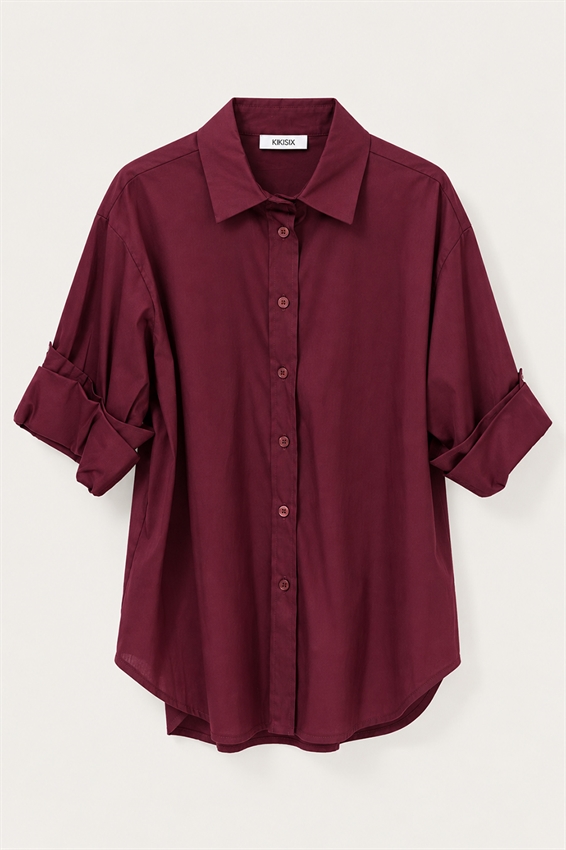 CAMICIA OVERSIZE POPELINE