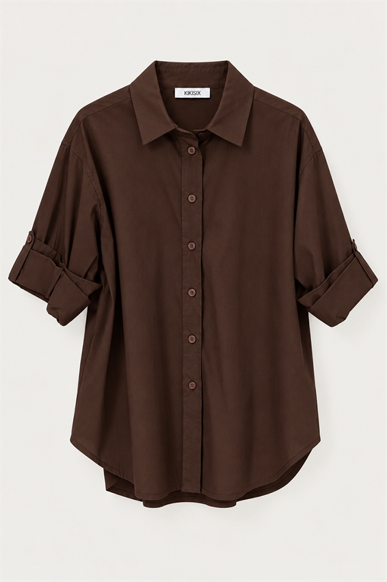 CAMICIA OVERSIZE POPELINE