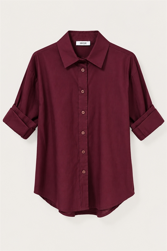 CAMICIA SLIM IN POPELINE CON PINCES