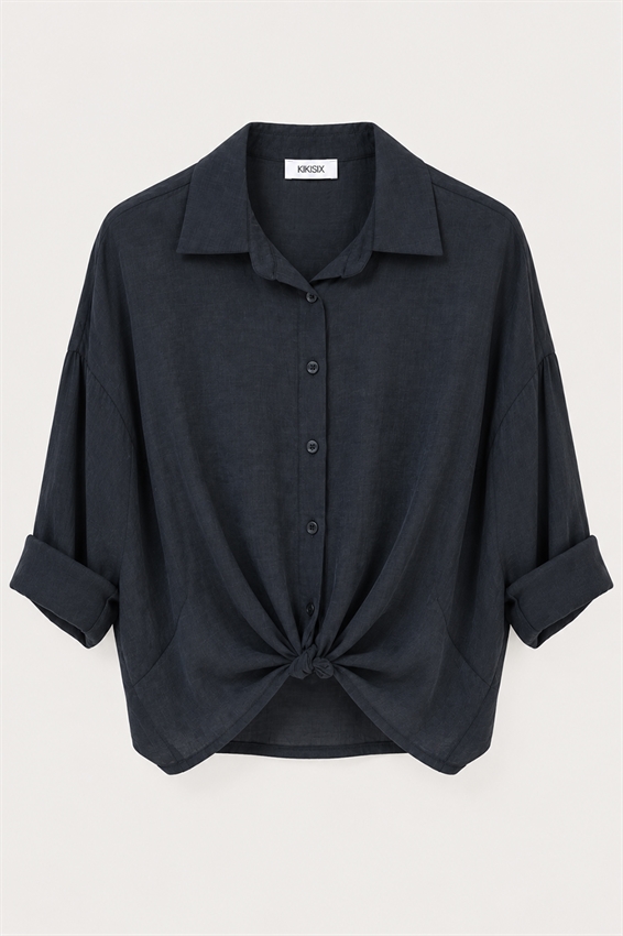 CAMICIA LYOCELL CON COLLO