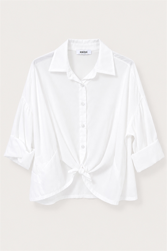 CAMICIA LYOCELL CON COLLO