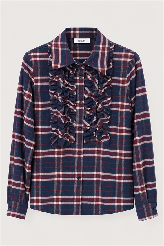 CAMICIA CHECK CON ROUCHES
