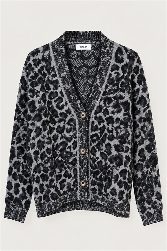 CARDIGAN SCOLLO V MACULATO