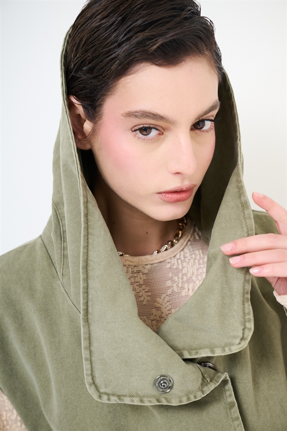 GILET COLLO AMPIO + CINTURA VERDE MILITARE