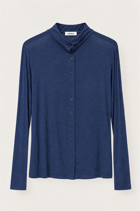 MAGLIA CON BOTTONI COLLO IMBUTO