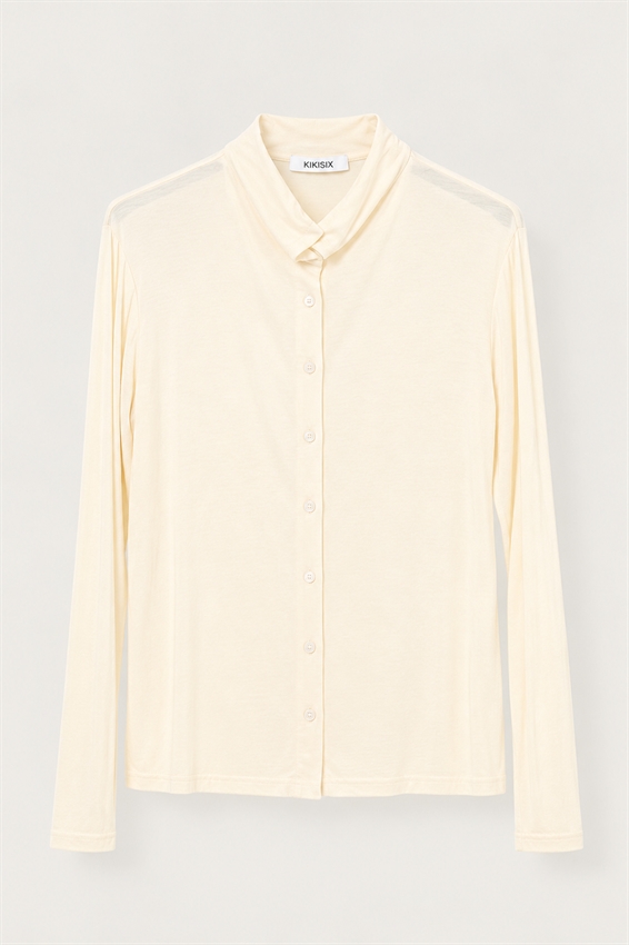 MAGLIA CON BOTTONI COLLO IMBUTO