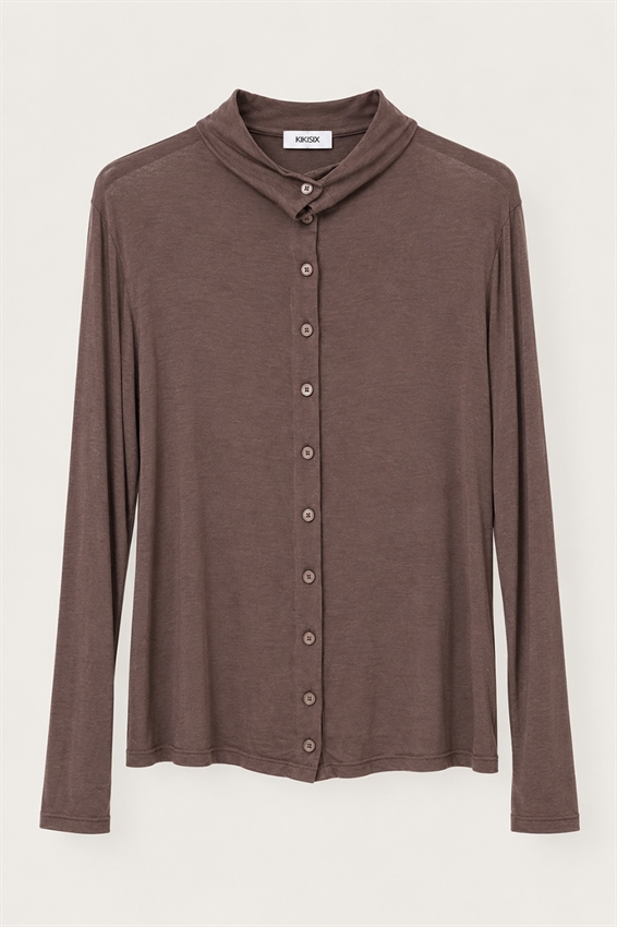 MAGLIA CON BOTTONI COLLO IMBUTO