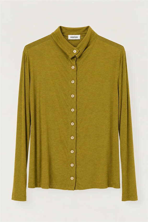 MAGLIA CON BOTTONI COLLO IMBUTO