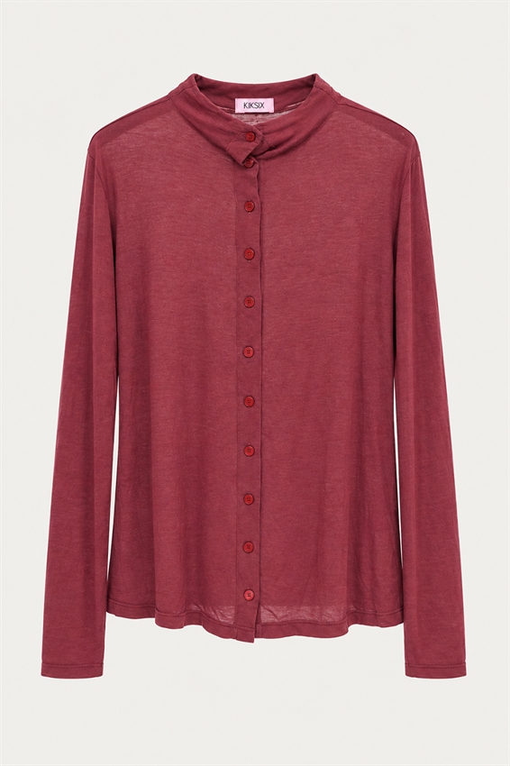 MAGLIA CON BOTTONI COLLO IMBUTO