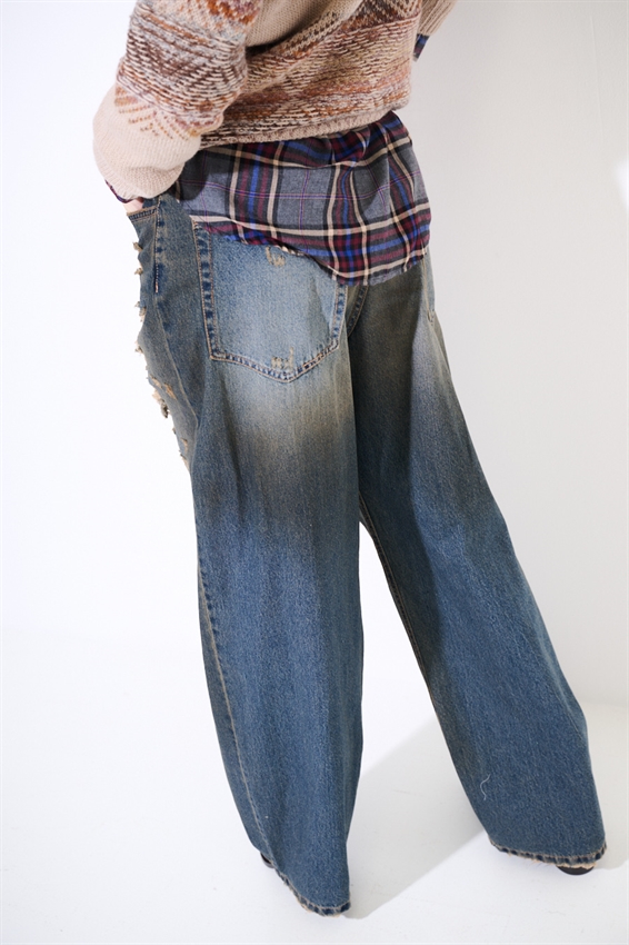 JEANS BAGGY SABBIATO CON ROTTURE