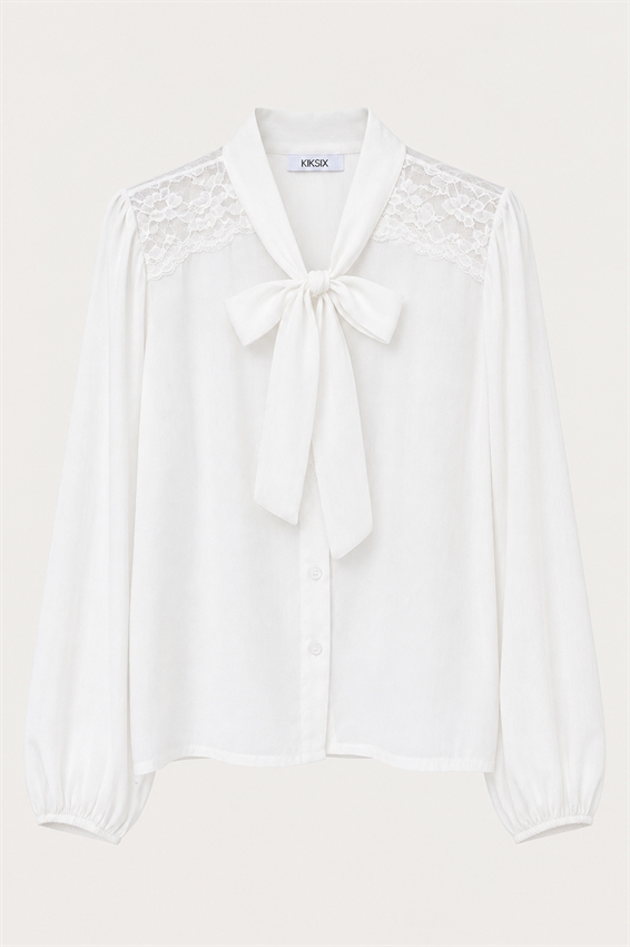 CAMICIA CON FIOCCO + PIZZO